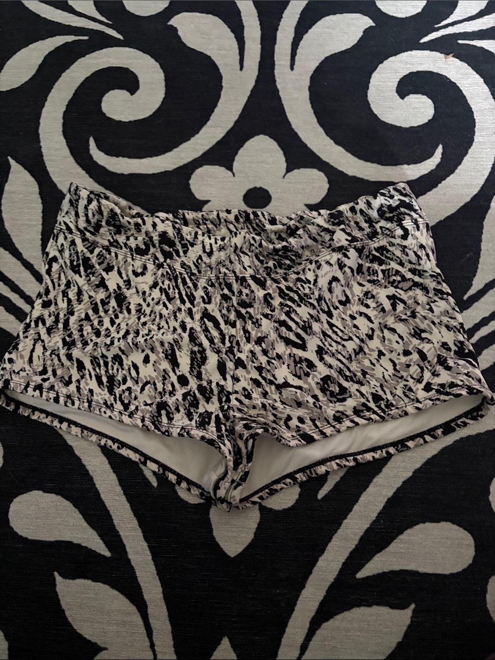 all in motion Black and White Printed Swim Shorts
